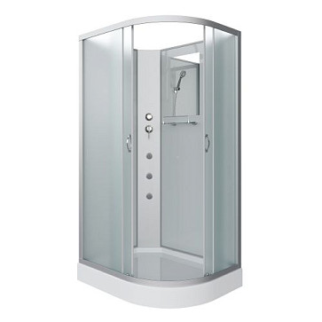 Душ.каб. NG-3312-14LBKG (1200х800х2000) низкий поддон(13см) стекло МАТОВОЕ 3 места