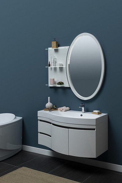 Тумба с раковиной Aquanet Опера 115 R белый (2 дверцы 2 ящика) 00212992