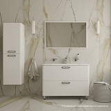 Тумба напольная, белая, 100 см, Brick, IDDIS, BRI10WFi95. Подходит ум. 0101000i28