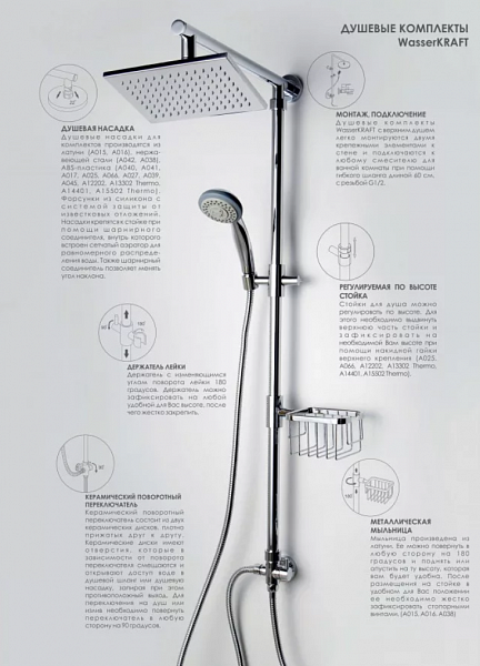 Душевой комплект Wasserkraft A016