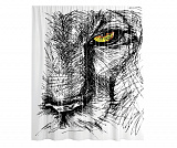 Назначение: Шторка для ванной. Материал: Полиэстер.Монтаж: Пластиковые люверсы. 
Описание: Размер 1800 х 2000 мм, водоотталкивающая пропитка. Низ шторки оснащен утяжелителем, в комплект входят ластиковые кольца белого цвета, 12 шт. Плотность шторки 90 г/м