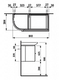 Тумба под раковину Laufen Palace New 4.0153.2.075.463.1 90 см