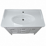 Комплект Тумба CAROLINA 100-4 (1000*880*500) патина СЕРЕБРО с раковиной Artdeco 100 (Kale)