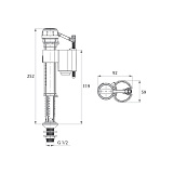 F012400-0007, Клапан впускной, нижний подвод, ID