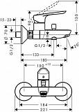 Смеситель для ванны с душем Hansgrohe Logis E 71403000