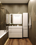 Тумба напольная Style line Атлантика 100, Люкс антискрейч, под раковину, PLUS