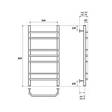 Полотенцесушитель водяной Point Венера PN07158 П7 500x800, хром