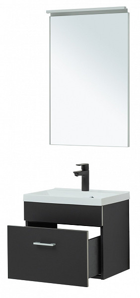 Мебель для ванной Aquanet Верона 50 черный матовый (раковина Нота 50 NEW) 00281101