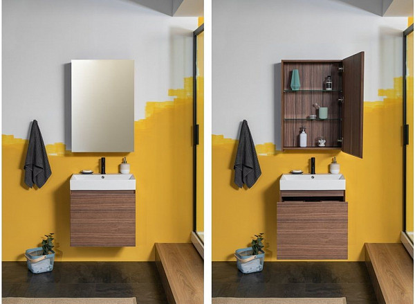 Зеркало-шкаф Aquanet Нью-Йорк 60 орех 00203951