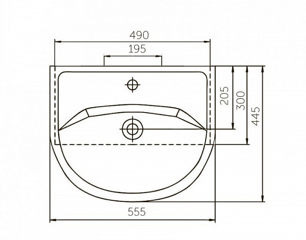 Тумба под раковину Corozo Орфей 55 белая SD-00000360
