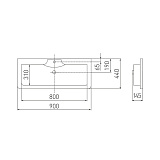 Раковина под тумбу Акватон - СИЕНА М 90 1A70623KSN010