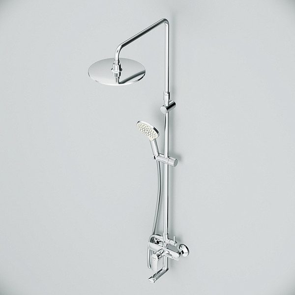 F0780964 Like,душ.система,набор:см-ль д/ванны/душа,верхний душ d250 мм, ручной душ 120 мм, 3 функции