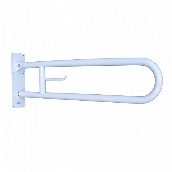 Поручень полукруглый для людей с ограниченными возможностями. Длина поручня 800мм. Отделка поручня: Белый