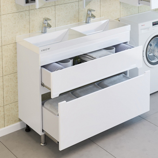 Тумба напольная Лондон 100 Санта 700174 (под раковину Юпитер с двойной чашей )