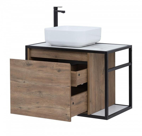 Тумба под раковину Aquanet Nova Lite Loft 75 L дуб рустикальный 00261658