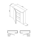 M70AMCL0601WG Spirit V2.0, Зеркальный шкаф с LED-подсветкой, левый, 60 см, цвет: белый, глянец