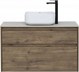 Тумба под раковину Aquanet Nova Lite 100 дуб рустикальный (2 ящика) 00249521