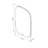 M8FMOX0651WGH Зеркало универсальное с контурной LED-подсветкой, ИК- сенсором, вытянутое, 65*124 см