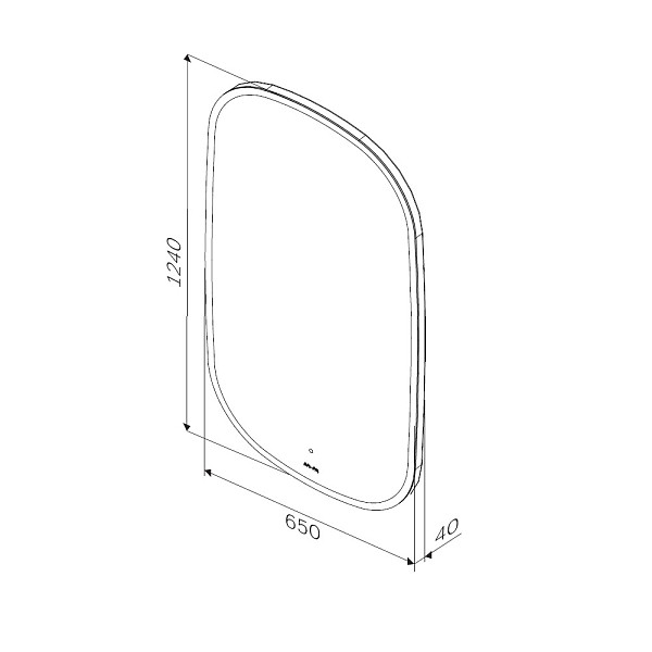M8FMOX0651WGH Зеркало универсальное с контурной LED-подсветкой, ИК- сенсором, вытянутое, 65*124 см