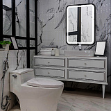 Зеркало AZARIO Мальта-лофт 600х800 сенсор выкл, рама пластик (LED-00002353)