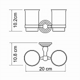 Подстаканник двойной Wasserkraft Ammer K-7028D