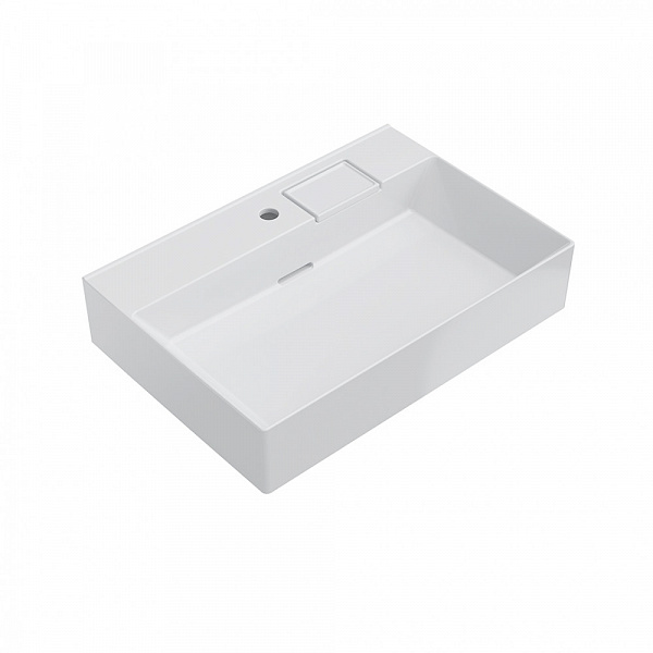 Раковина Kerama Marazzi LOGICA мебельная\подвесная с одним отверстием 70, белая глянцевая