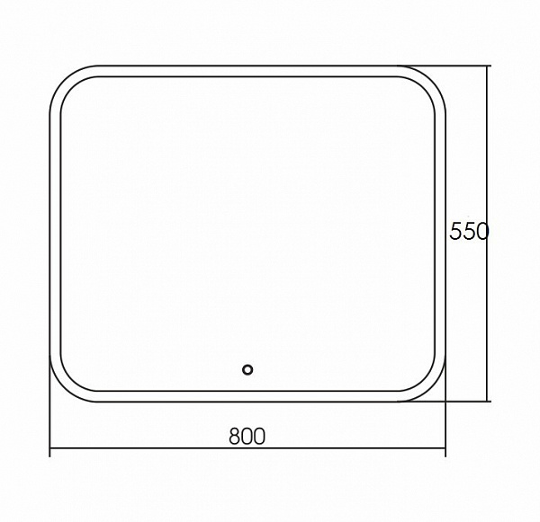 Зеркало COMFORT (800*550) с сенсорным выключателем