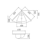 Раковина под тумбу Акватон - СЕРГЕЙ  62 см 1A700131SR010