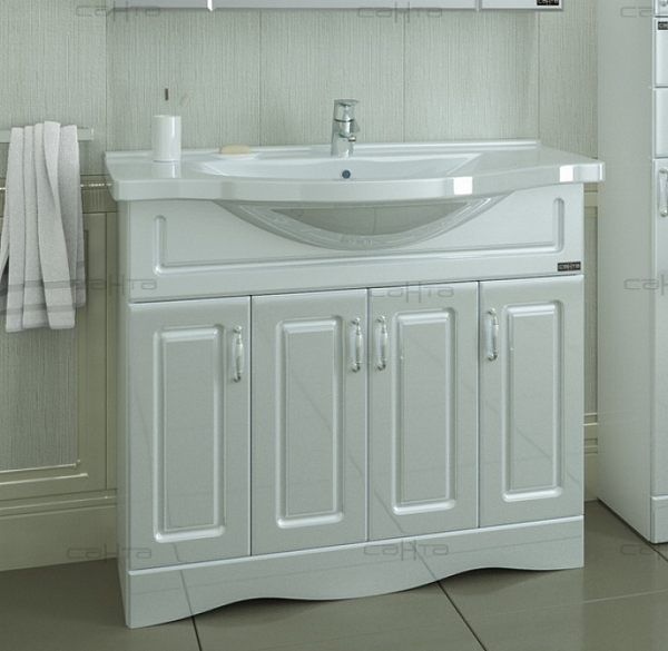 Тумба под раковину Верона 100 напольная с цоколем Санта 700114