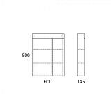 Зеркальный шкаф Nyborg 60 с LED подсветкой