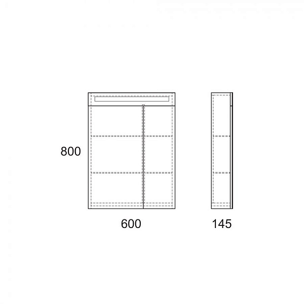 Зеркальный шкаф Nyborg 60 с LED подсветкой