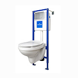 Комплект Cersanit DELFI унитаз + инсталляция S-SET-DEL/Vec/S-DL/Cm-w