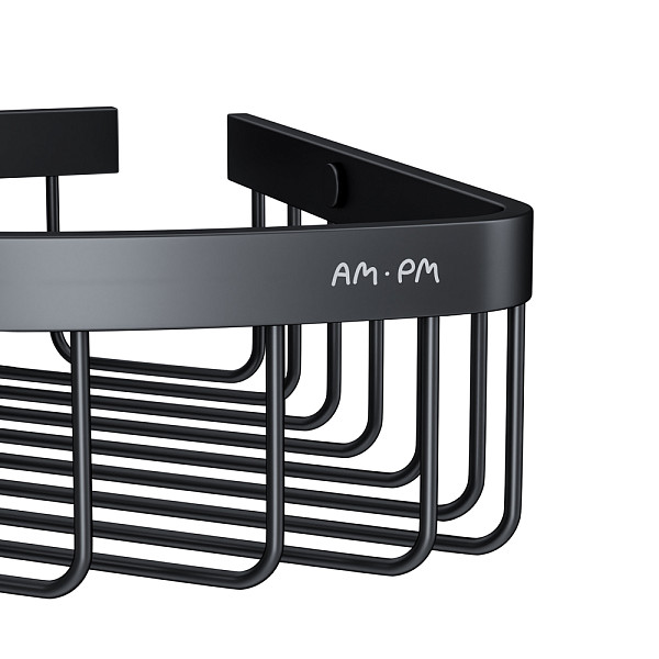 A7452222 Sense L Корзина для душа угловая двухъярусная, черный