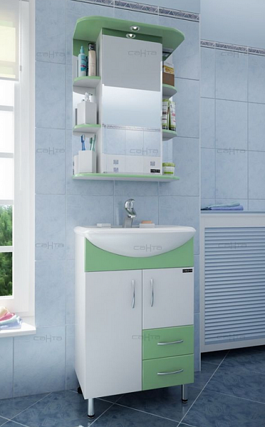 Тумба под раковину Уют 55 фисташковый цвет Санта 201092
