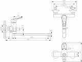 Смеситель для ванны с длинным изливом с аксессуарами Bravat Drop-D F648162C-LB-RUS