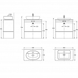 Тумба под раковину Kerama Marazzi Plaza Next 80 см PL.N.80.01\BLK.M
