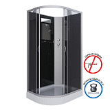 Душ.каб. NG-3512-14RBK (1200х800х2000) низкий поддон(13см) стекло ТОНИРОВАННОЕ 3 места