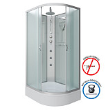 Душ.каб. NG-33084-14LBKTG (1000х800х2100-2400) средний поддон (26см) стекло МАТОВОЕ 4 места