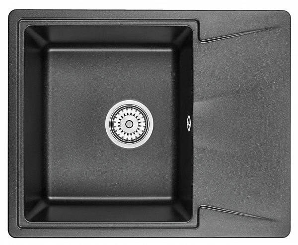Мойка кухонная Granula прямоугольная кварц 6201, ЧЁРНЫЙ