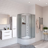 Душ.каб. NG-2310-14RBKG (1200х800х2000) высокий поддон(40см) стекло МАТОВОЕ 4 места