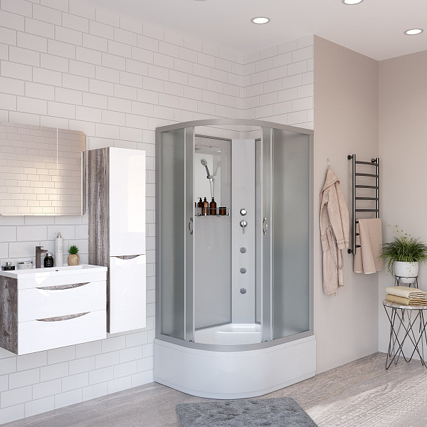 Душ.каб. NG-2310-14RBKG (1200х800х2000) высокий поддон(40см) стекло МАТОВОЕ 4 места