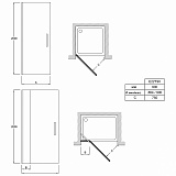 Душевая дверь Jacob Delafon Contra 90см E22T90-GA