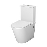 Унитаз GR-4480MS Color (620*365*810) БЕЛЫЙ МАТОВЫЙ напольный БЕЗОБОДКОВЫЙ с тонкой крышкой, 2 места