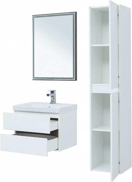 Тумба под раковину Aquanet Беркли 60 белый/дуб рошелье 00254289