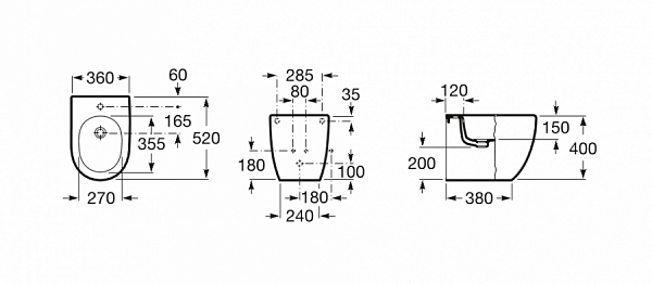 Биде Roca Meridian напольное 357247000