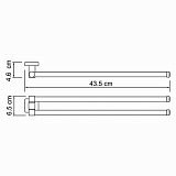 Держатель полотенец двойной Wasserkraft Lippe K-6531