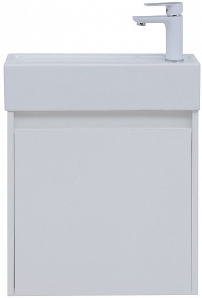Тумба под раковину Aquanet Nova Lite 50 белый глянец (1 дверца) 00298853
