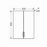 Подвесной шкаф над стиральной машиной Родос 60/80 Санта 406001