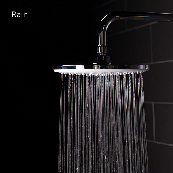 Душевой гарнитур с верхней лейкой, белый, Ray, IDDIS, RAYSW3Fi76