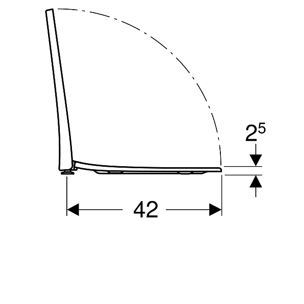 Сиденье для унитаза Geberit Acanto быстросъемное с микролифтом 500.605.01.2